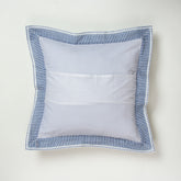 Indian Hand Kantha Stitched Cotton Blue Stirped Pillow Covers