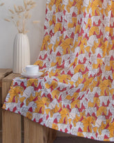 Indian Horse Block Printed Cotton Curtains Online