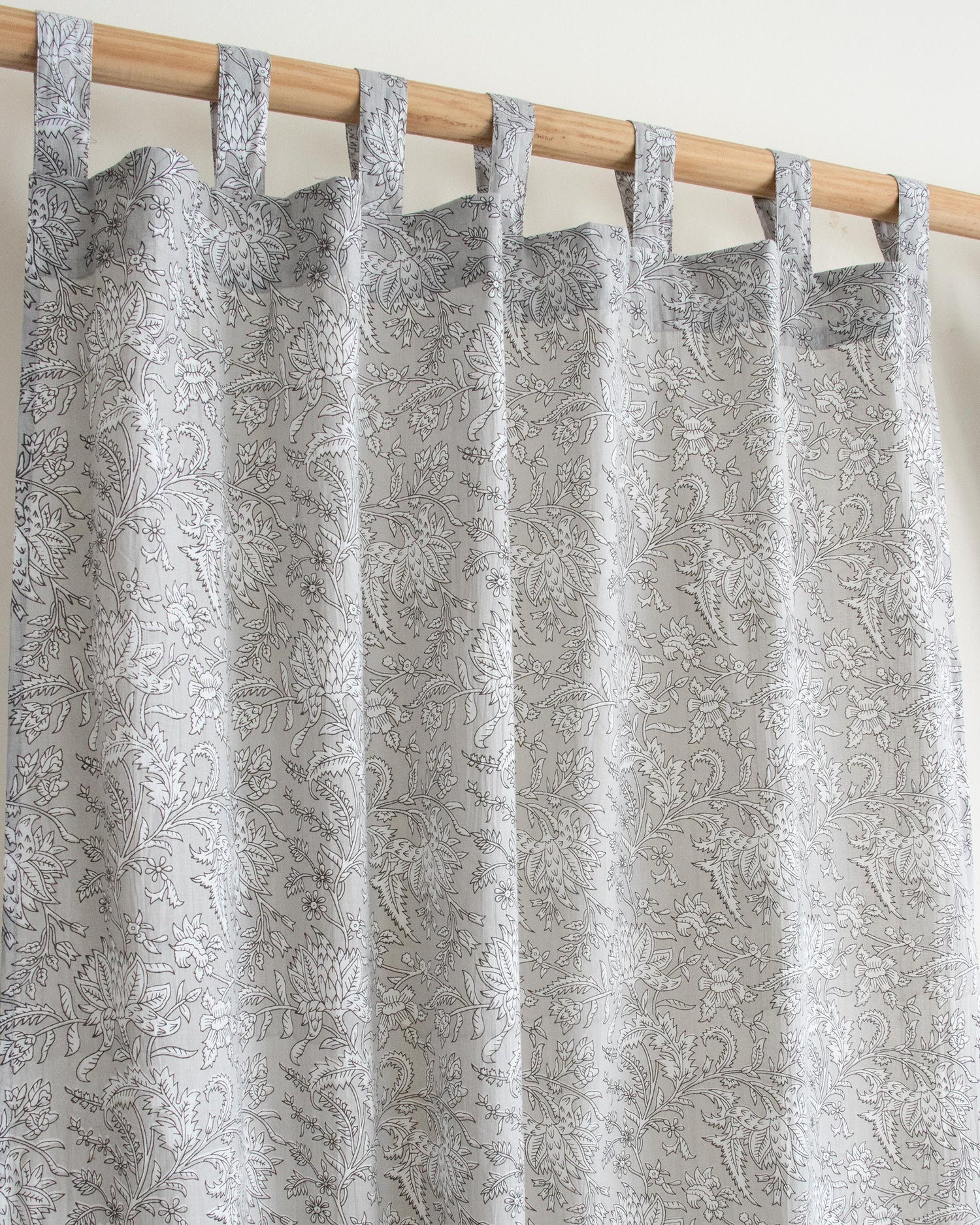 Indian Leaf Block Printed Curtains for living Room