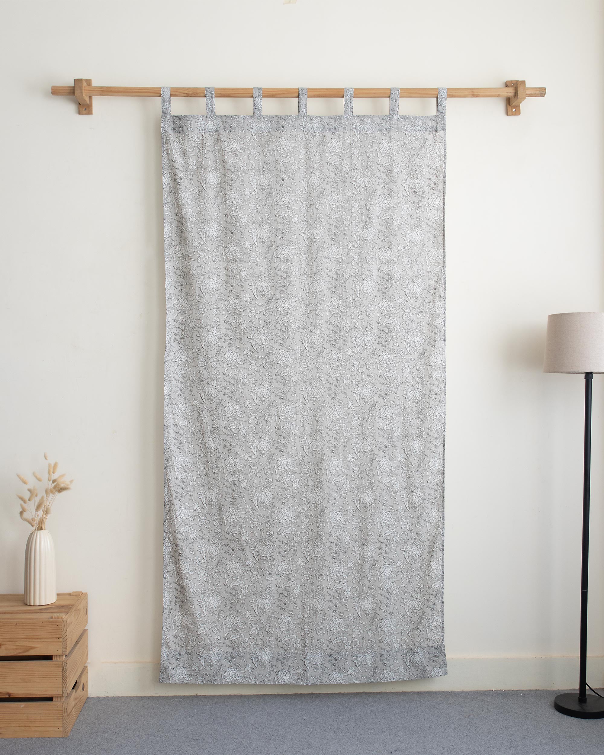 Indian Leaf Block Printed Curtains for living Room