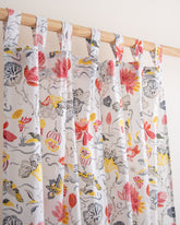Indian Multicolor Floral Block Printed Cotton Curtain