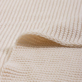  Indian Organic Cotton Cream Knit Throw Blanket