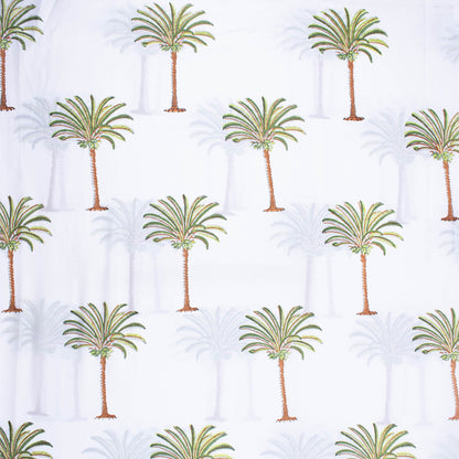 Indian Palm Tree Block Printed Pure Cotton Fabric