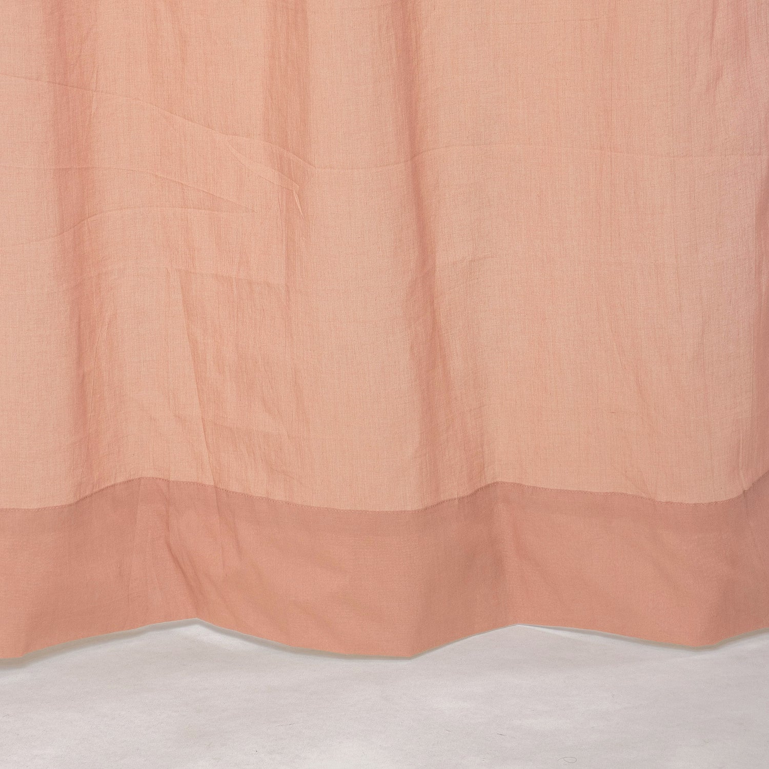 Indian Peach Color Organic Cotton Curtains Set of 2