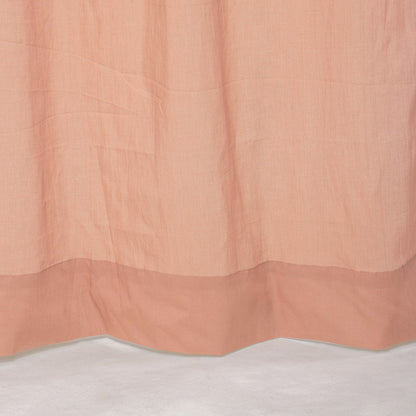 Indian Peach Color Organic Cotton Curtains Set of 2