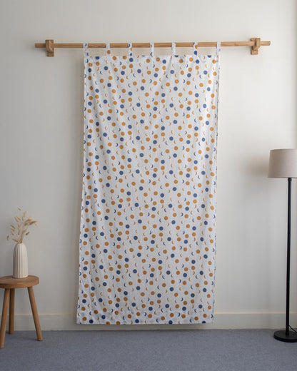 Indian Polka Dots Block Printed Curtains Set for Bedroom