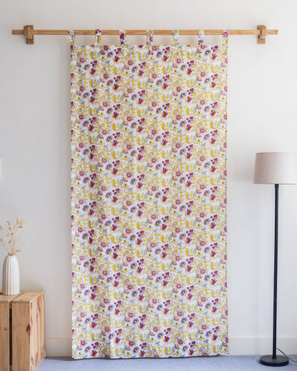 Indian Pure Cotton Floral Block Printed Curtains