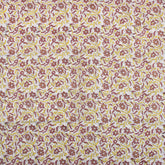 Indian Red Floral Hand Block Print Fabric