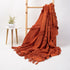 Indian Soild Orange Christmas Organic Throw Blanket