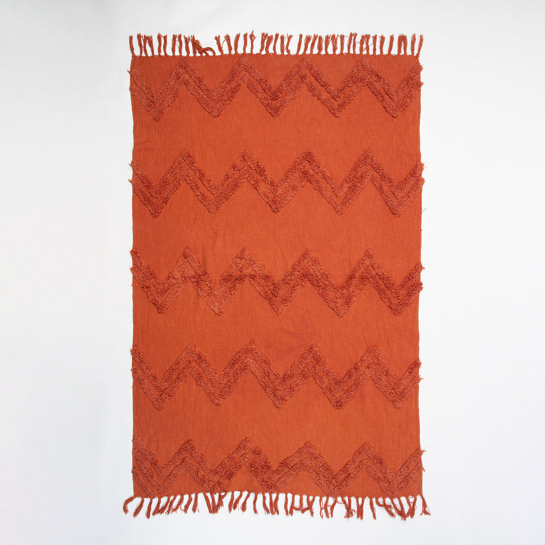 Indian Soild Orange Christmas Organic Throw Blanket