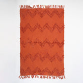 Indian Soild Orange Christmas Organic Throw Blanket