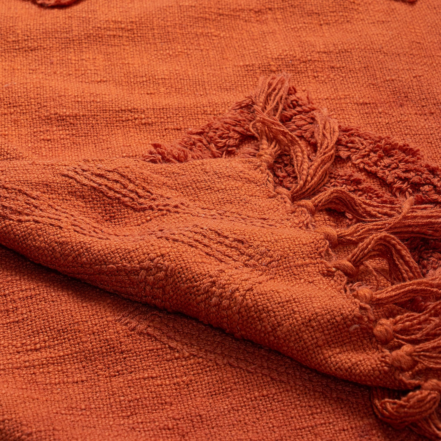Indian Soild Orange Christmas Organic Throw Blanket