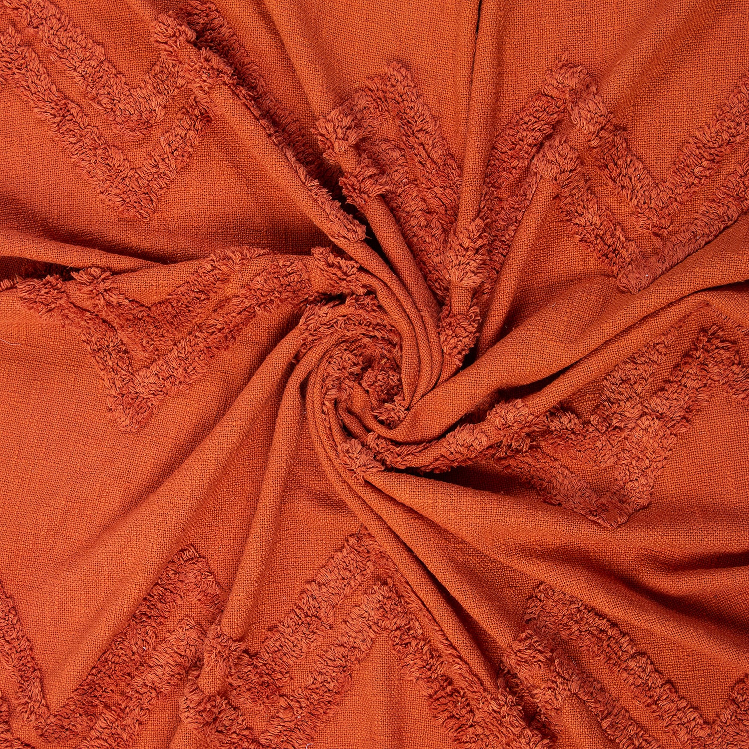 Indian Soild Orange Christmas Organic Throw Blanket