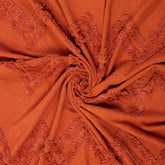 Indian Soild Orange Christmas Organic Throw Blanket
