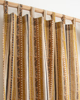 Indian Stripe Block Print Cafe Drapes Curtains