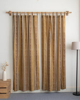 Indian Stripe Block Print Cafe Drapes Curtains