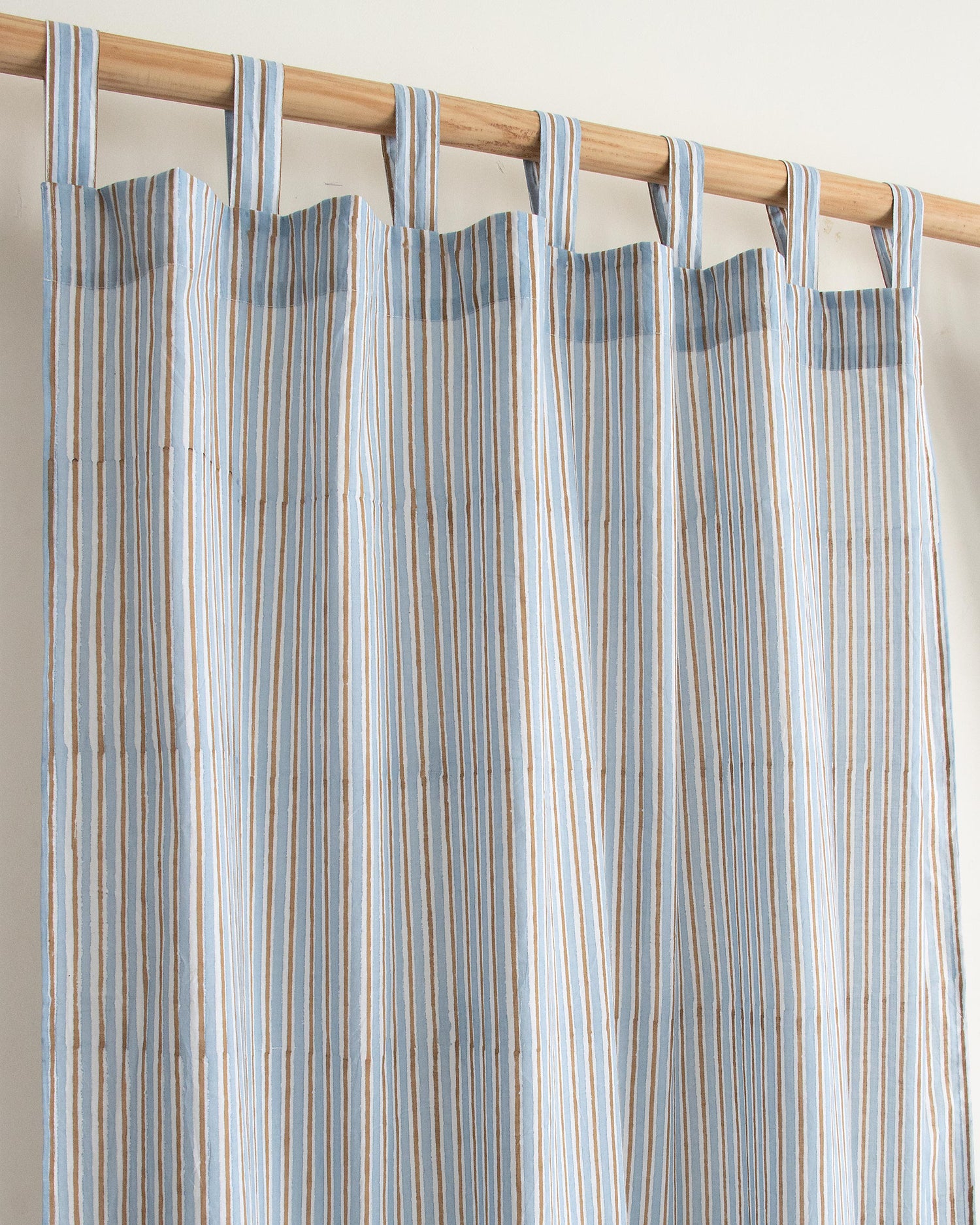 Indian Stripe Block Printed Pure Cotton for Home Decor