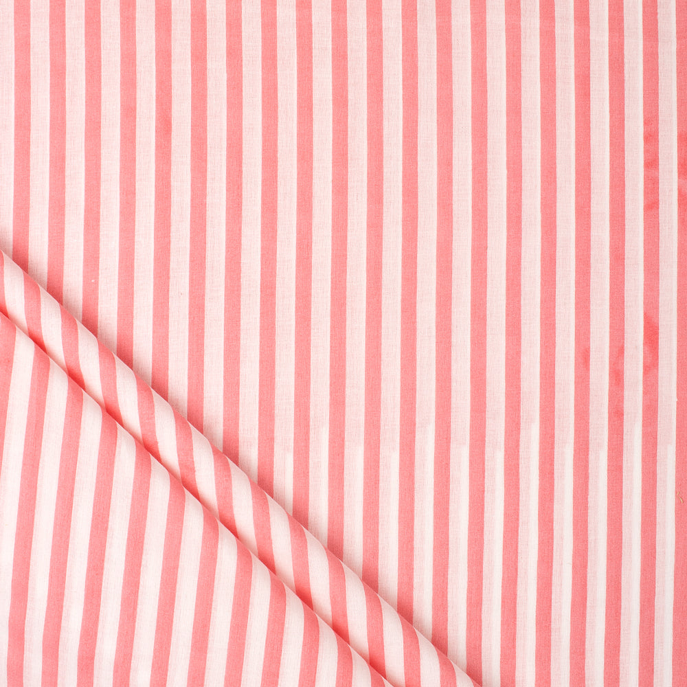 Indian Striped Hand Block Print Cotton Fabric