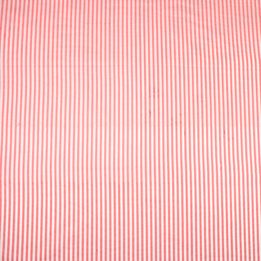 Indian Striped Hand Block Print Cotton Fabric