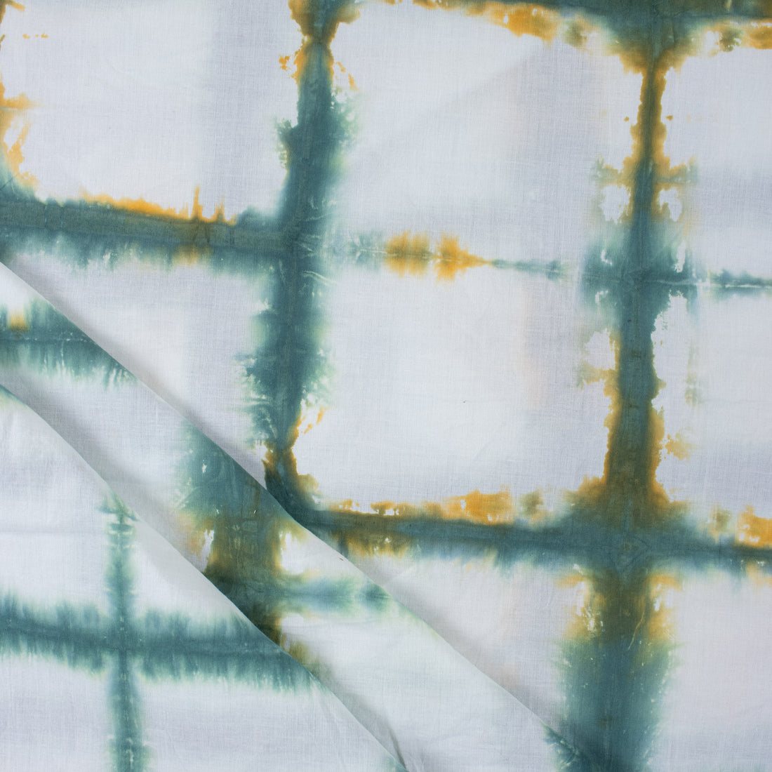 Indian Tie Dye Handmade Check Design Sewing Fabrics