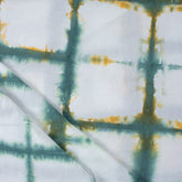 Indian Tie Dye Handmade Check Design Sewing Fabrics