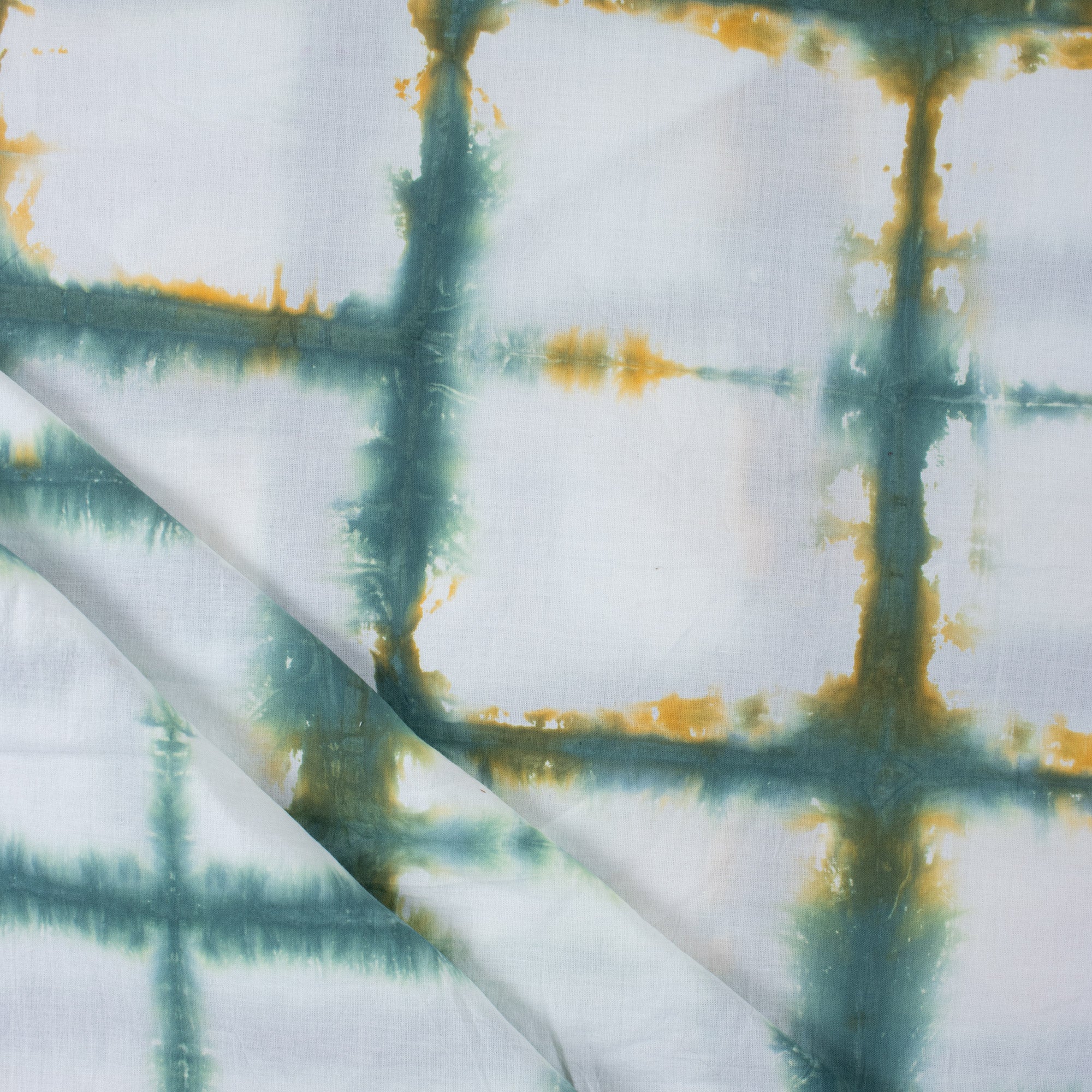 Indian Tie Dye Handmade Check Design Sewing Fabrics