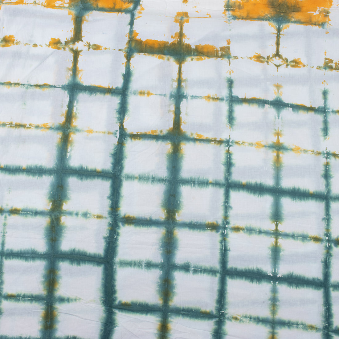 Indian Tie Dye Handmade Check Design Sewing Fabrics