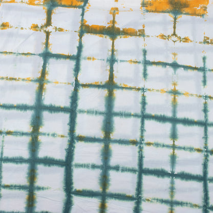 Indian Tie Dye Handmade Check Design Sewing Fabrics