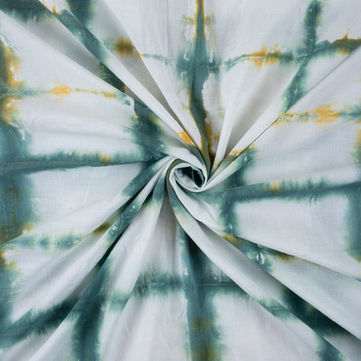 Indian Tie Dye Handmade Check Design Sewing Fabrics