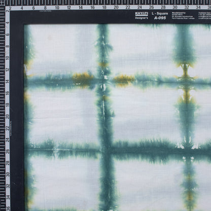 Indian Tie Dye Handmade Check Design Sewing Fabrics
