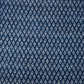 Indigo Abstract Print Organic Natural Cotton Fabric