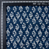 Indigo Abstract Print Organic Natural Cotton Fabric