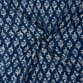 Indigo Abstract Print Organic Natural Cotton Fabric
