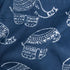 Indigo Blue Animal Hand Block Print Fabric for Kurta