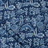 Indigo Blue Block Print Fabric Sea Creatures Cotton Fabric