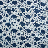 Indigo Blue Cotton Hand Block Printed Fabric by Yard