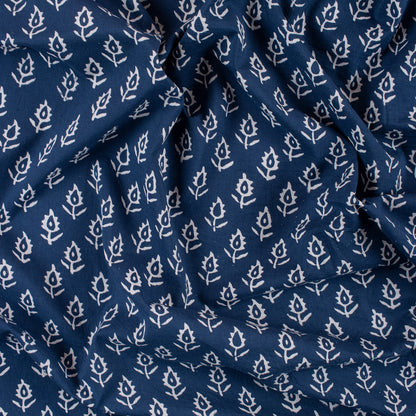 Indigo Blue Cotton Yard Fabric