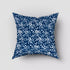 Indigo Blue Floral Hand Block Printed Cotton Cushion Cover