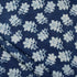 Indigo Blue Floral Hand Block Printed Cotton Fabric Material