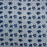 Indigo Blue Floral Printed 100% Cotton Fabric