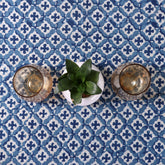 Indigo Blue Hand Block Printed Dinner Tablecloth