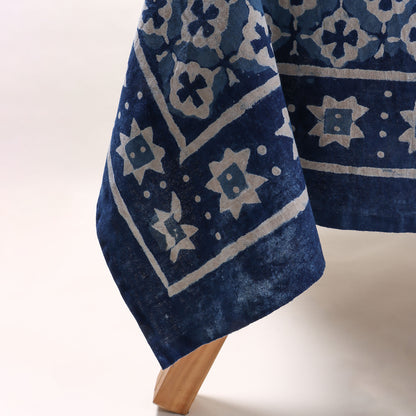 Indigo Blue Hand Block Printed Dinner Tablecloth