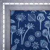 Indigo Blue Opium Printed Organic Cotton Fabric