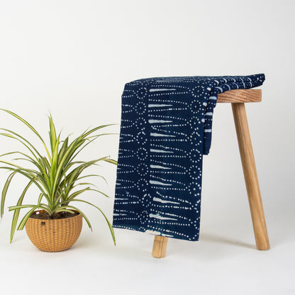 Indigo Blue Organic Cotton Hand Block Print Fabric