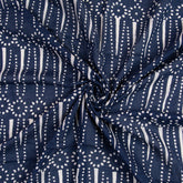 Indigo Blue Organic Cotton Hand Block Print Fabric