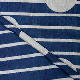 Indigo Blue Polka Dots Print Yard Cotton Fabric
