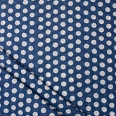 Indigo Blue Polkas Dot Hand Block Print Cotton Fabric