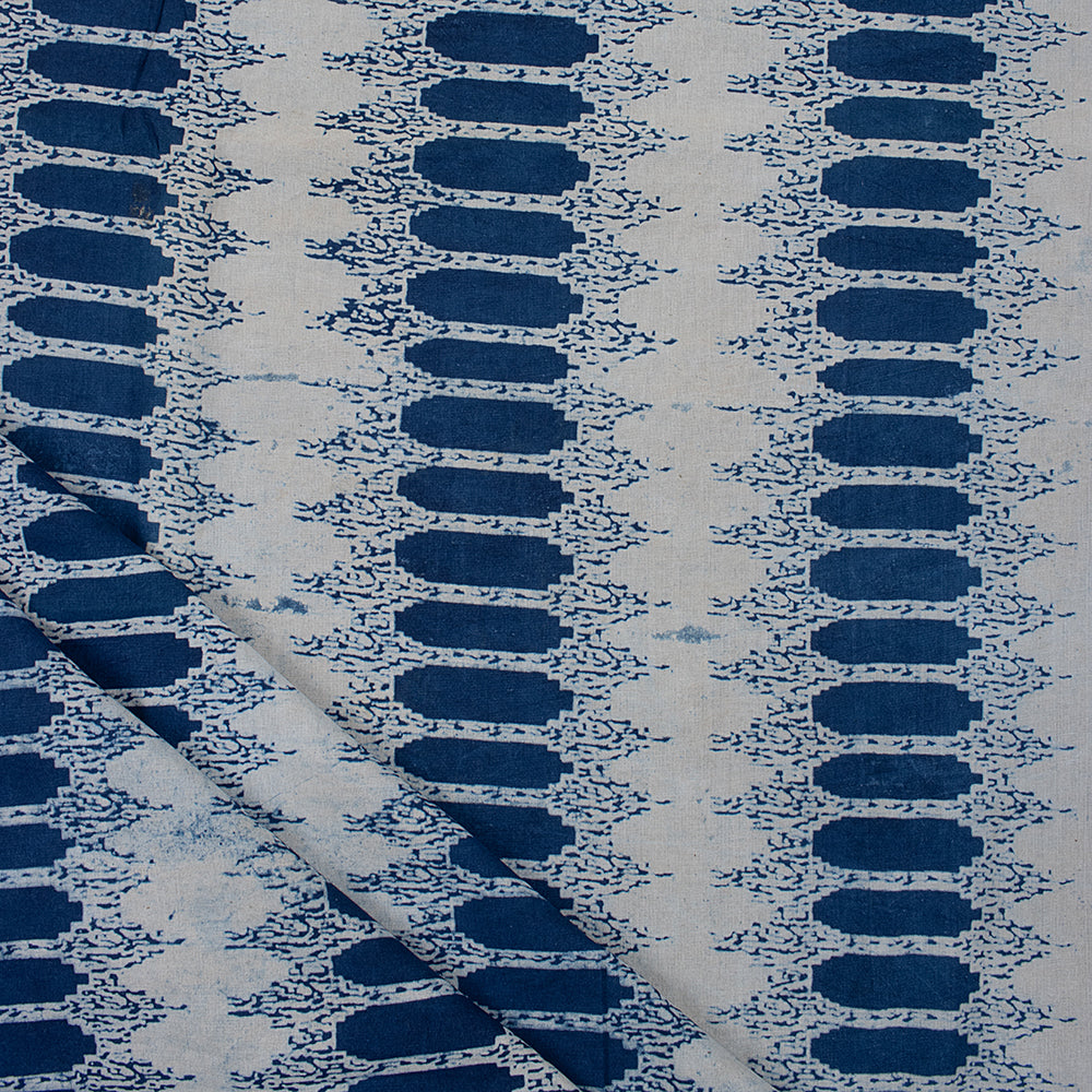 Indigo Blue Print Hand Block Cotton Fabric