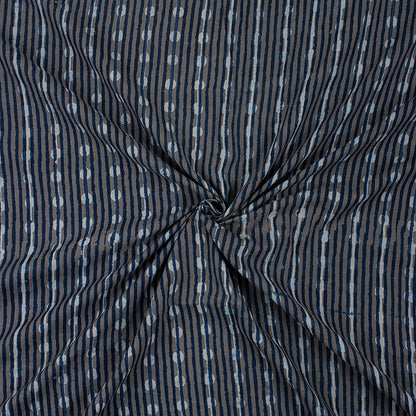 Indigo Blue Striped Print Cotton Cloth Fabric