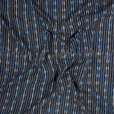 Indigo Blue Striped Print Cotton Cloth Fabric